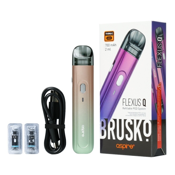 Bruskо Flexus Q 700 mAh - Бежево-зеленый градиент