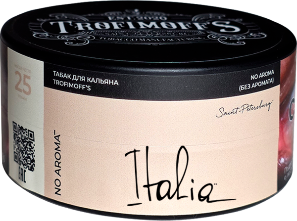 Табак для кальяна "Trofimoff"s" no aroma Italia (Крепкая база, взрывная и темпераментная), 25 гр