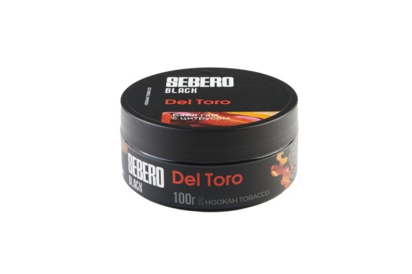 Sebero Black с ароматом Бабл гам с цитрусом (Del Toro), 100 гр